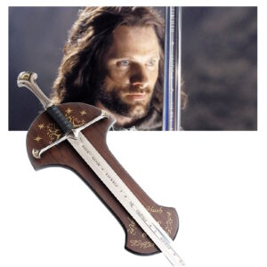Épée Aragorn Anduril avec support mural Le seigneur des anneaux