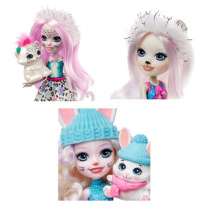 Enchantimals Coffret 5 mini-poupées et leurs animaux La vallée enneigée – Mattel