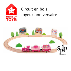Circuit Train en Bois Jouet en Bois – House of Toys « Joyeux anniversaire »