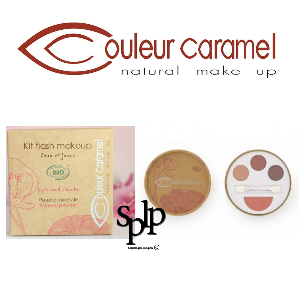 Couleur Caramel Kit flash makeup yeux et joues Poudre minéral N°35 Rosée
