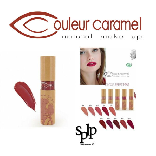 Couleur Caramel Lip Gloss Bio Effet Mat N°849 Bois de rose