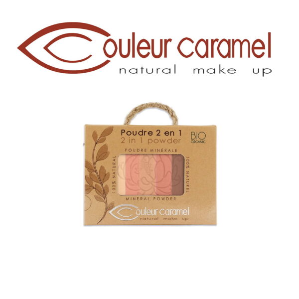 Couleur Caramel N°30 poudre 2 en 1 collection essence de Provence visage bio