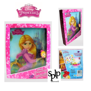 Raiponce Disney Princess Coffret Cadeau Journal intime couverture 3D