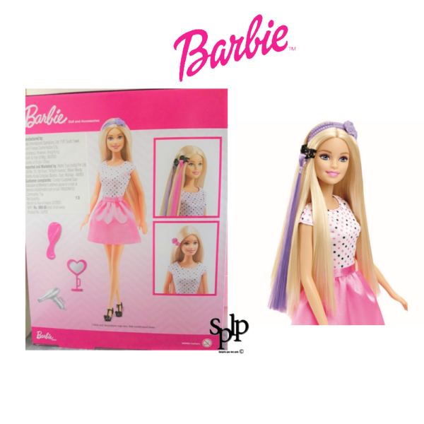 Barbie Poupée Barbie avec Accessoires pour Cheveux Mattel