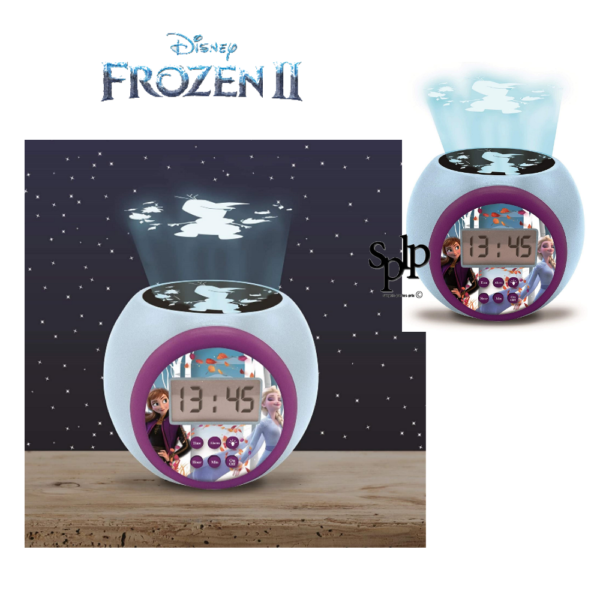 Réveil projecteur La Reine des Neiges +3 ans Disney Frozen 2 enfant