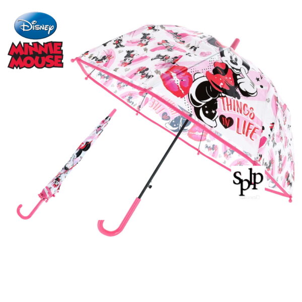 Minnie Disney Parapluie transparent enfant 72 cm Ouverture automatique