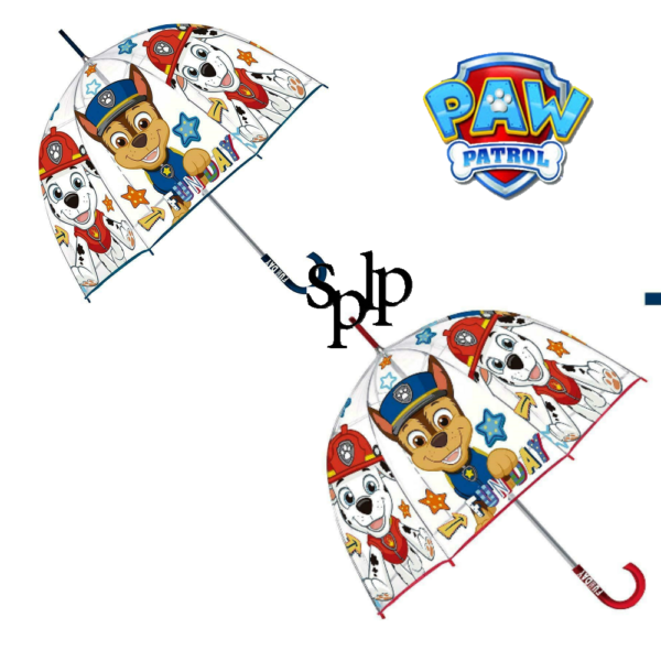 Pat Patrouille Parapluie transparent cloche 68 cm 4/8 Ans couleur aléatoire