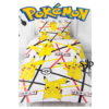 Pokémon Pikachu housse de couette réversible +Taie d'oreiller 140x200 cm enfant