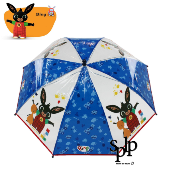 Bing Parapluie transparent Ouverture manuelle +2 ans enfant