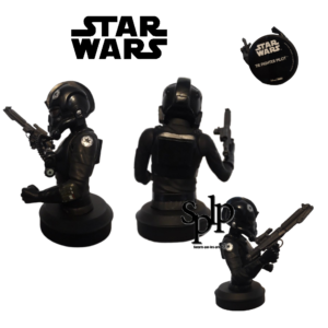 Pilote de chasse Tie Star Wars Buste de collection Disney Figurine résine