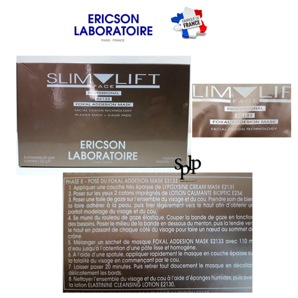 Ericson Laboratoire E2133 Slim Face Lift 4 masques Amincissant & Liftant visage