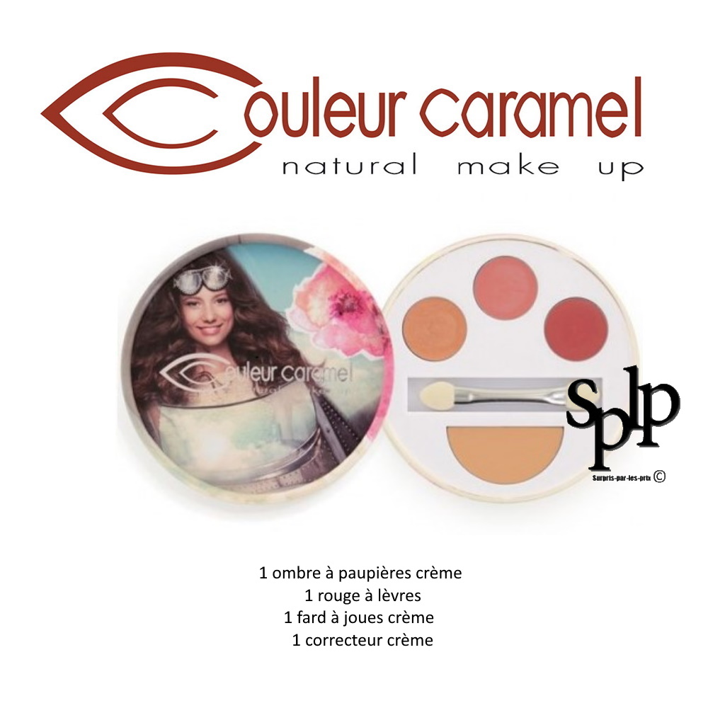 Couleur Caramel N°34 Kit flash make-up Sandy 4 produits maquillages visage BIO