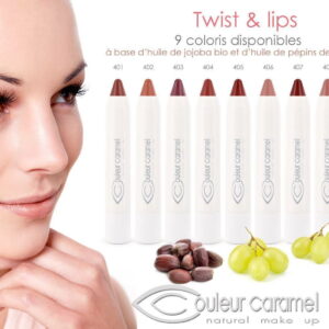 Couleur Caramel Twist & lips Crayon rouge à lèvres N°404