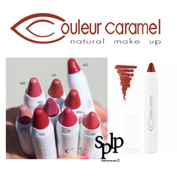 Couleur Caramel Twist & lips Rouge à lèvres N°407 Rouge Glossy BIO