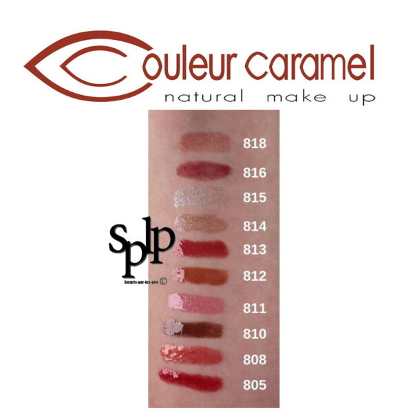 Couleur Caramel Gloss N°805 Rouge framboise nacré lèvres