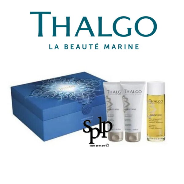 Thalgo Coffret Indocéane 3 soins Huile de massage & Lait hydratant & Gel douche
