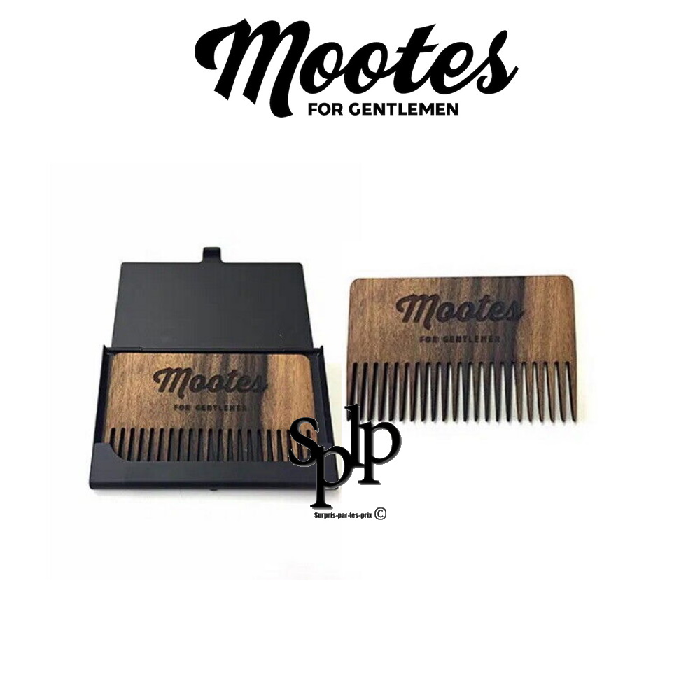 Mootes Peigne en bois de poche pour Barbe & moustache For Gentlemen 8,5 cm