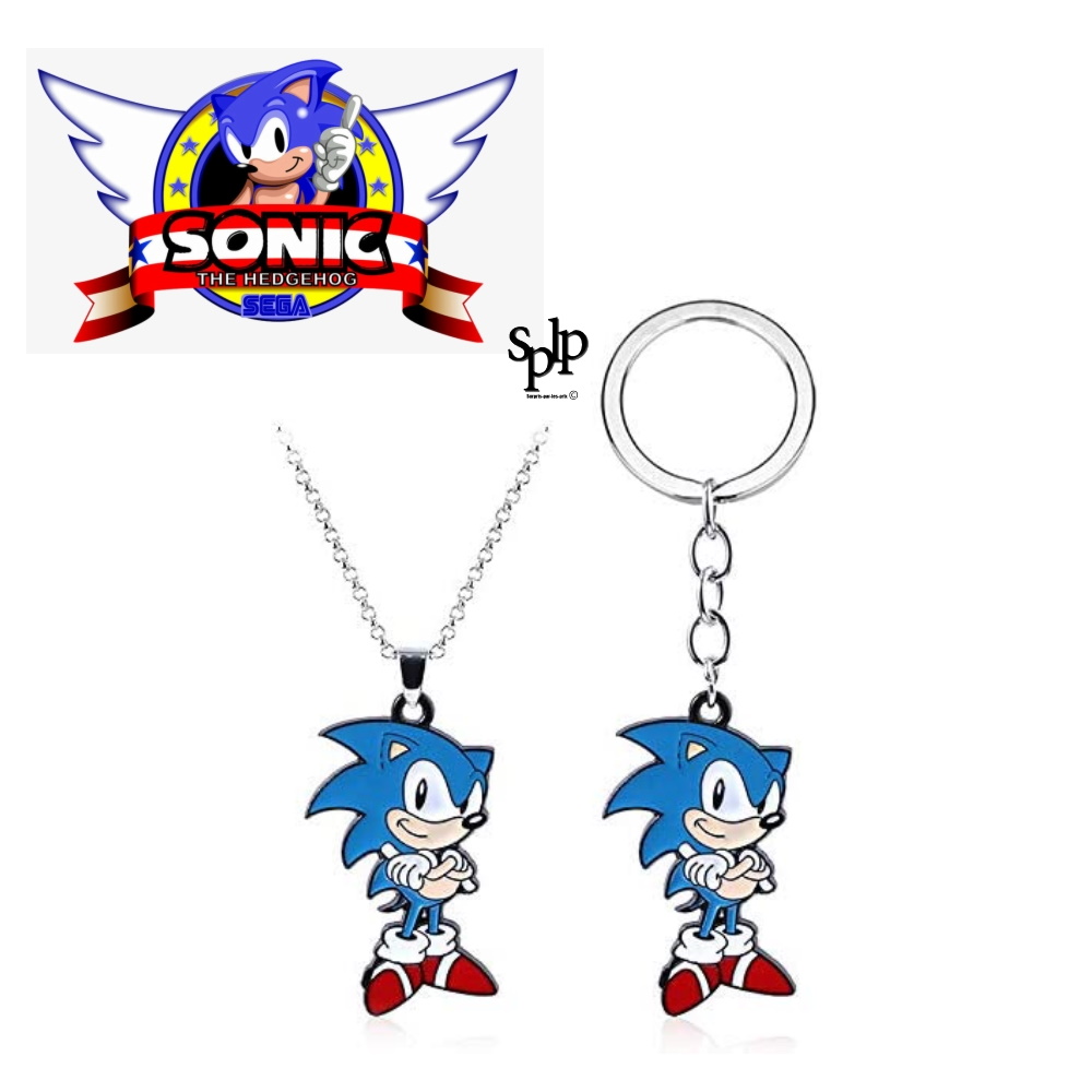 Sonic porte clés et collier pendentif