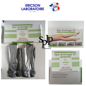 Ericson Laboratoire 2 gants de massage corps Lipo drainage 3D Remodelant E820