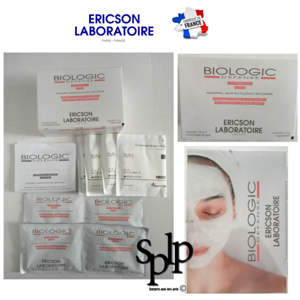 Ericson Laboratoire E1903 Boite de 4 masques poudres Soins de la peau visage