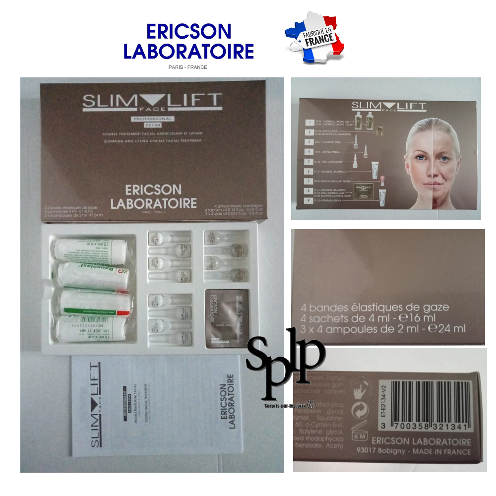 Ericson Laboratoire Coffret double traitement facial amincissant & liftant 4 soins E2134