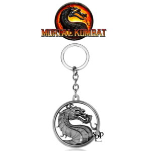 Porte clés Mortal Kombat en métal argenté