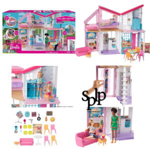 Barbie Malibu house Maison de Poupées 6 Pièces 2 Étages +25 accessoires