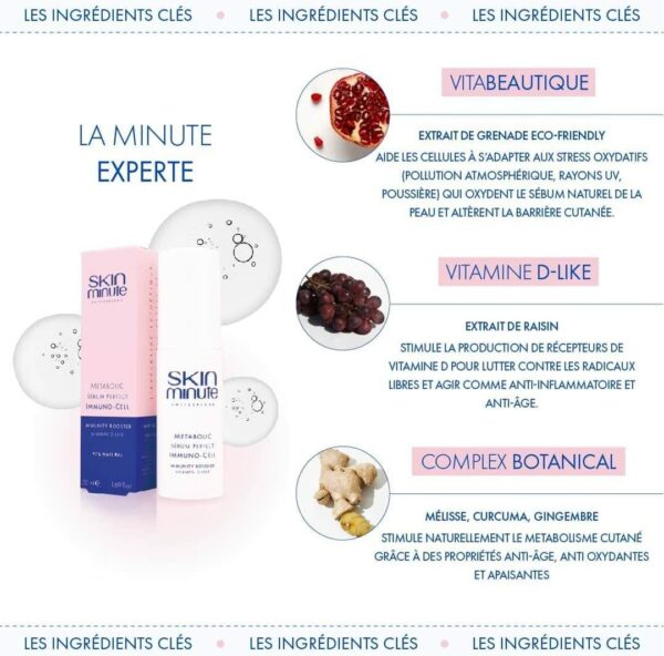 Skin minute Métabolic sérum perfect Immuno-cell visage 50 ml soin