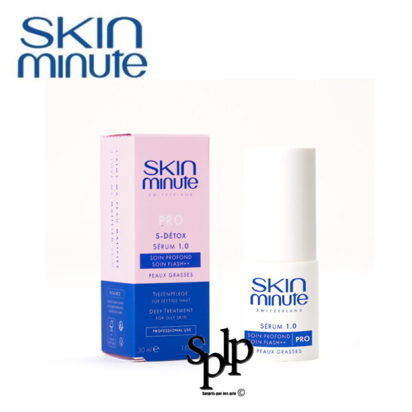 Skin minute Pro S-détox sérum 1.0 peau grasse soin profond et flash++ 30 ml