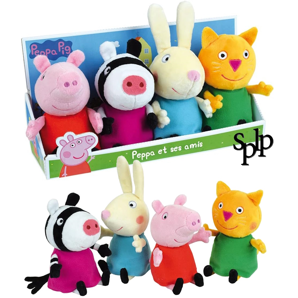 Peppa Pig et ses amis coffret de 4 peluches