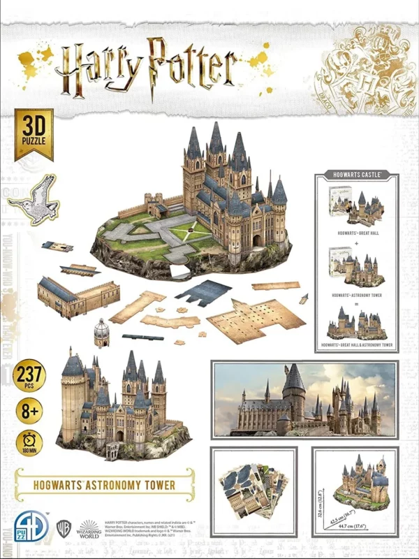 Harry Potter Poudlard tour d'astronomie Puzzle 3D 237 pièces Jeu de construction