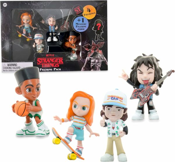 Stranger Things Pack 5 Figurines Lucas Max Dustin & Eddie + 1 figurine