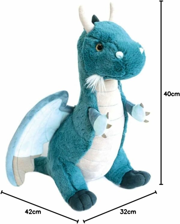 Histoire d'Ours Peluche dragon émeraude 40 cm toute douce bébé