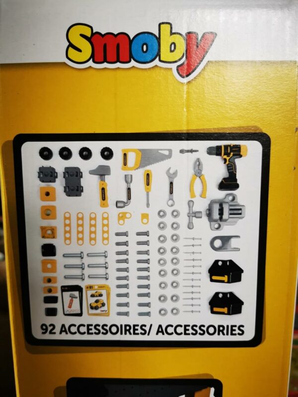 Smoby - Stanley Etabli Bricolo - 92 Accessoires - Jouet pour Enfant bricolage