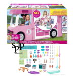 Barbie Camping Car De Rêve 3 en 1 Entièrement Meublé