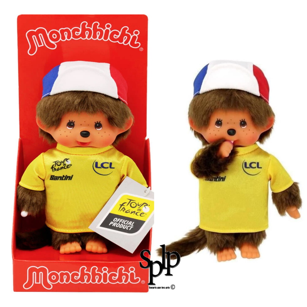 Peluche Monchhichi Tour de France Kiki 20 cm