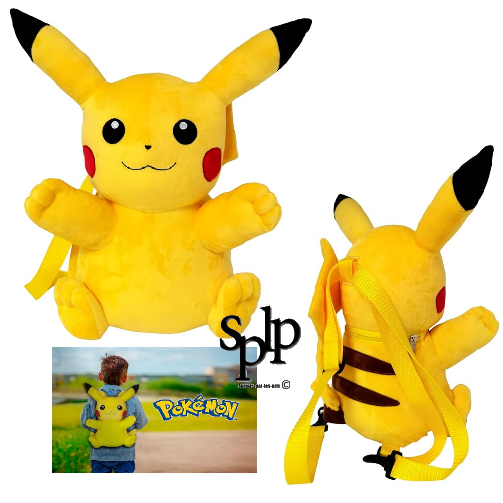 Pokemon Sac à dos peluche Pikachu 37 cm