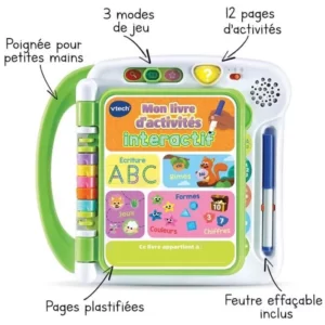 VTECH  Livre d’activités interactif – J’écris, Je Joue, J’apprends