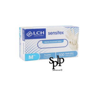 LCH Sensitex Gants Latex poudrés 1 boite Taille M (7/8)